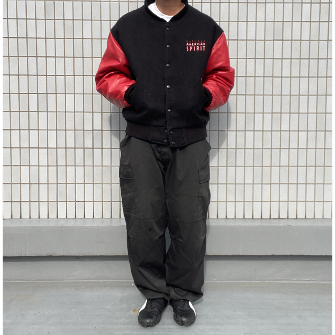USA製AMERICAN SPIRITレザーバーシティジャケットLヴィンテージ USA製AMERICAN SPIRITレザーバーシティジャケットLヴィンテージ
