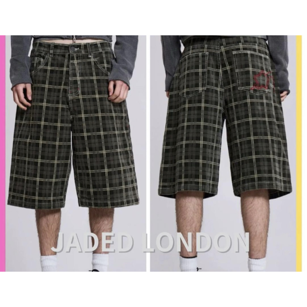 希少サイズ W30】 JADED LONDON チェック ハーフパンツ 希少サイズ W30】 JADED LONDON チェック ハーフパンツ