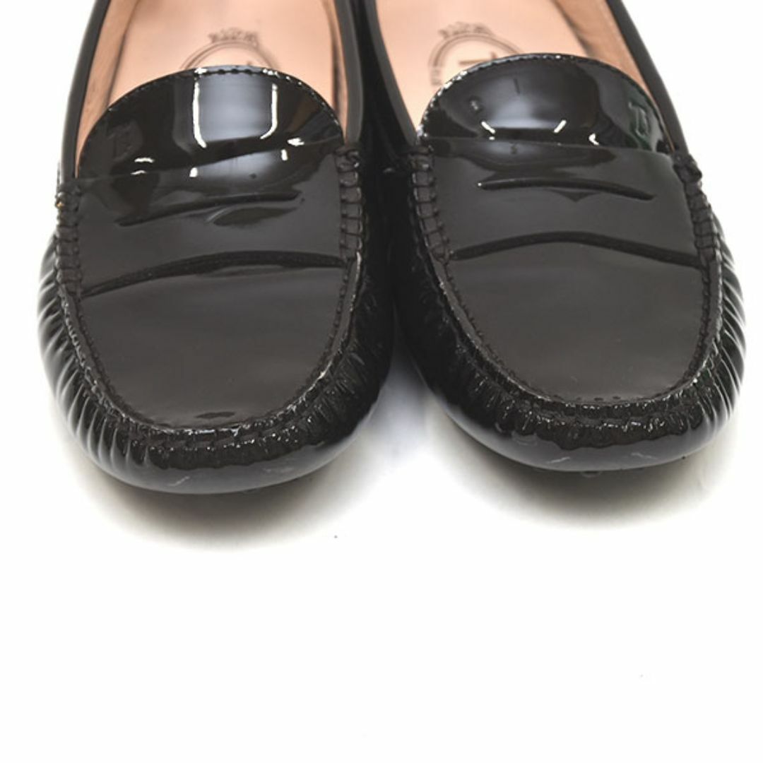 トッズ レディース 黒エナメル37.5 美品