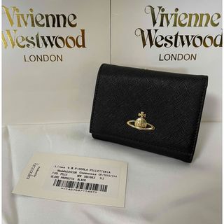 ヴィヴィアンウエストウッド(Vivienne Westwood)の新品　ヴィヴィアンウエストウッド　ミニウォレット　ブラック　黒色　三つ折り財布(財布)