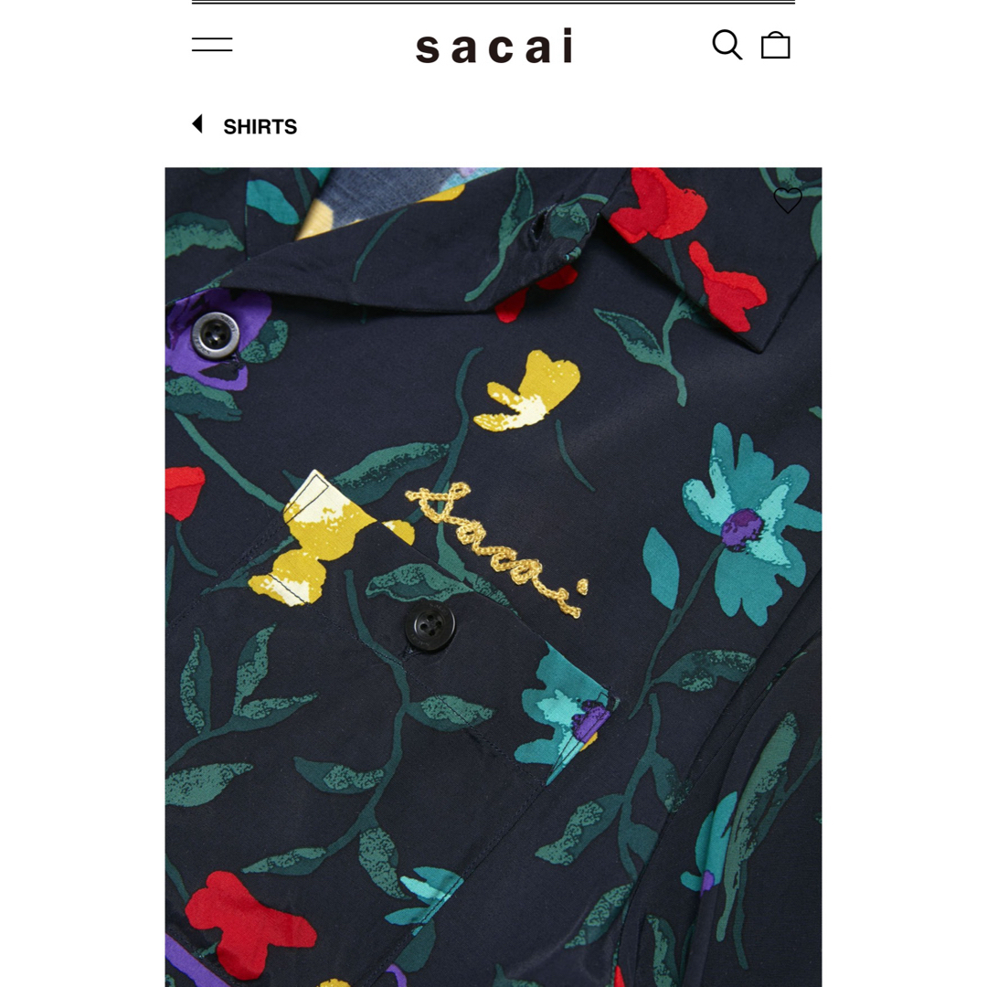 sacai サカイ 24SS Floral Print Shirt サイズ1 sacai サカイ 24SS Floral Print Shirt サイズ1