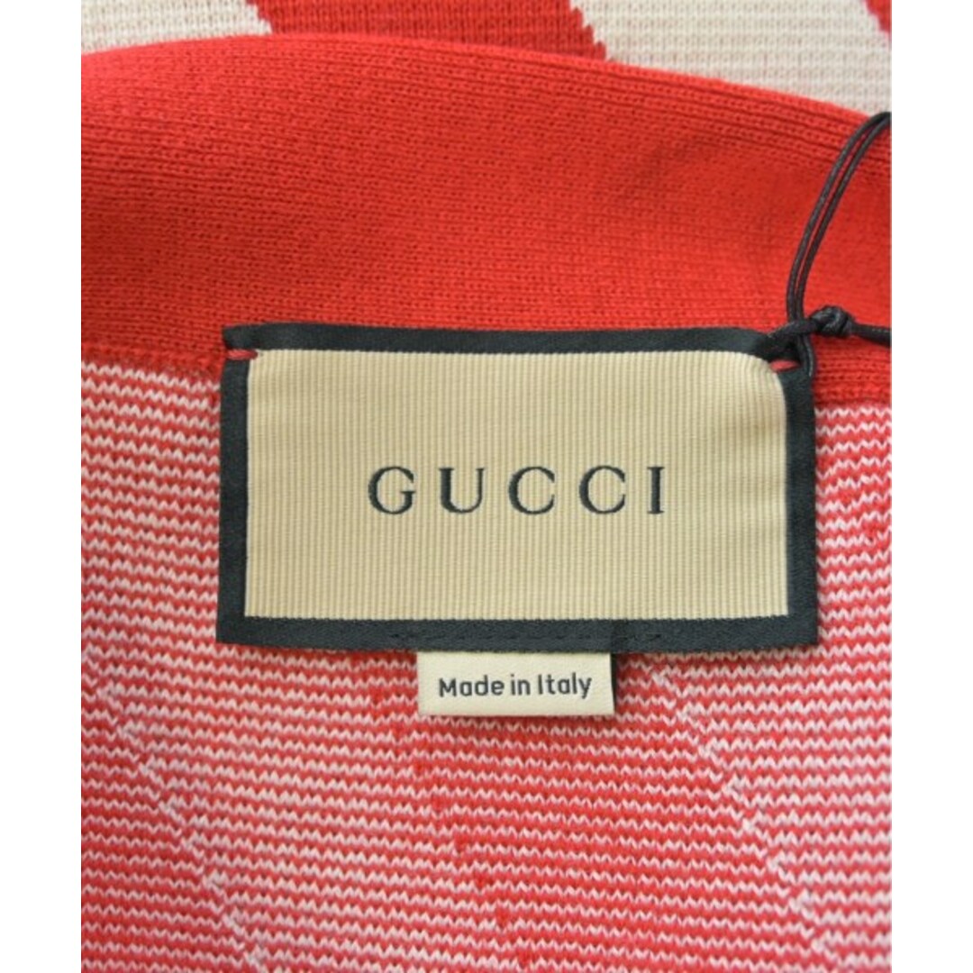 GUCCI - GUCCI グッチ ひざ丈スカート S 赤x白(総柄) 【古着 GUCCI - GUCCI グッチ ひざ丈スカート S 赤x白(総柄) 【古着