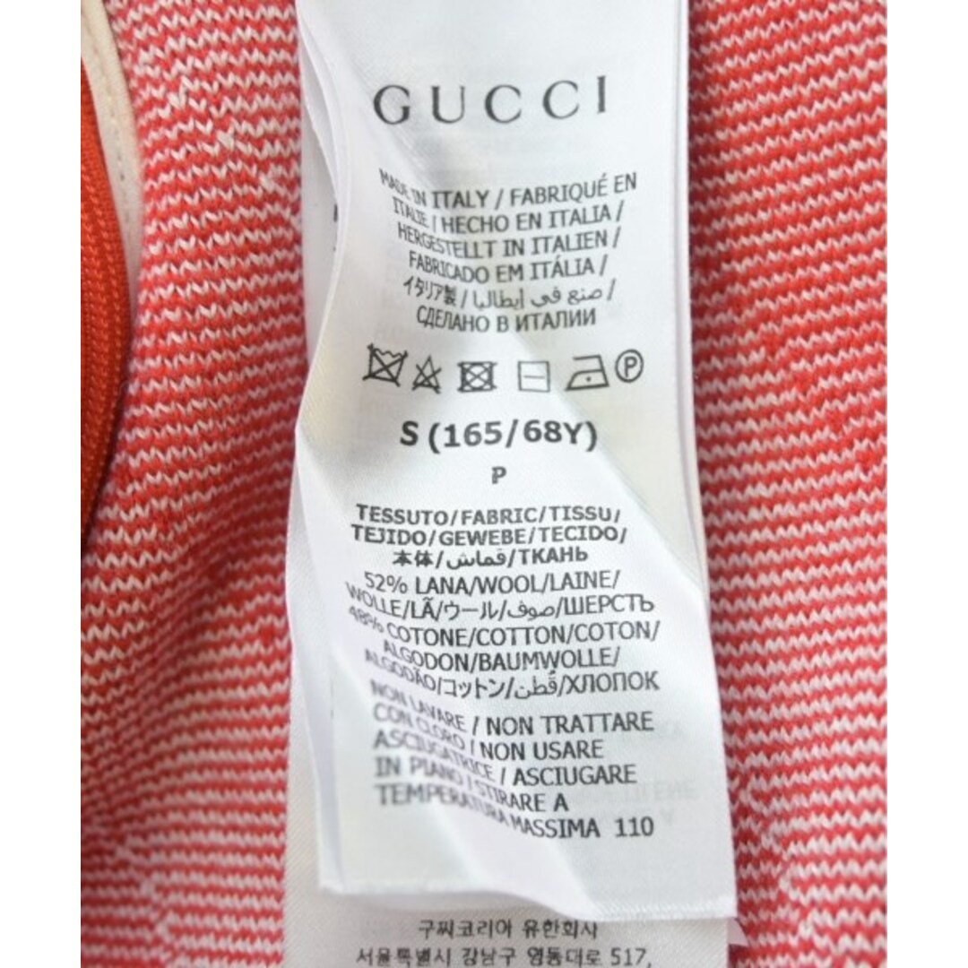 GUCCI - GUCCI グッチ ひざ丈スカート S 赤x白(総柄) 【古着 GUCCI - GUCCI グッチ ひざ丈スカート S 赤x白(総柄) 【古着