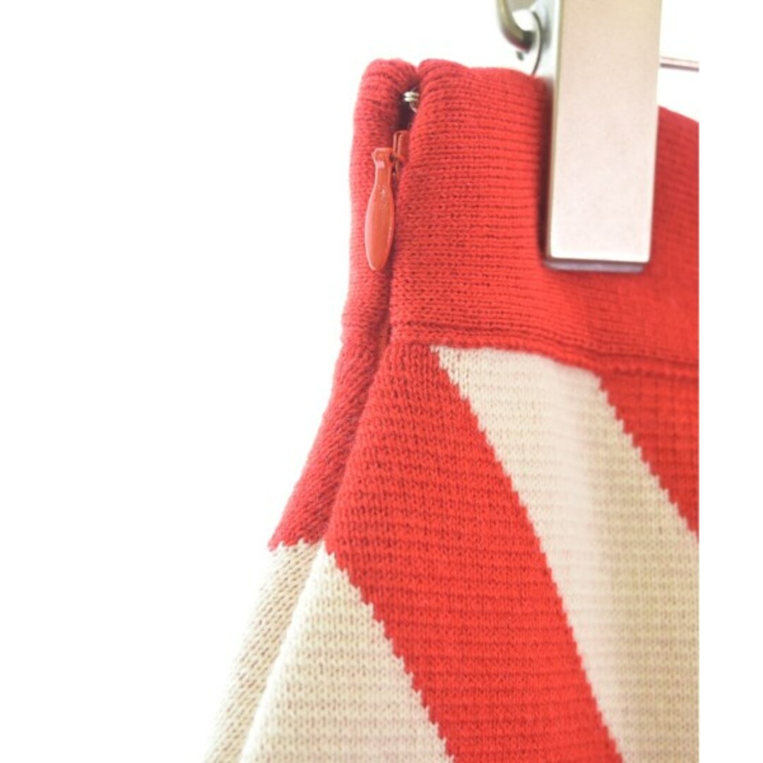 GUCCI - GUCCI グッチ ひざ丈スカート S 赤x白(総柄) 【古着 GUCCI - GUCCI グッチ ひざ丈スカート S 赤x白(総柄) 【古着