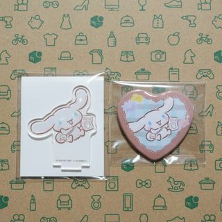 シナモロール(シナモロール)のシナモロール 2点セット サンリオ アクリルスタンド 缶バッジ しろたん(その他)