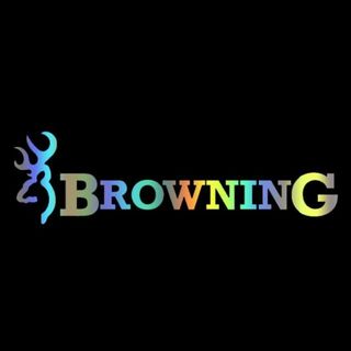 ブローニング BROWNING デカール ステッカー 耐水仕様 レインボー色(その他)
