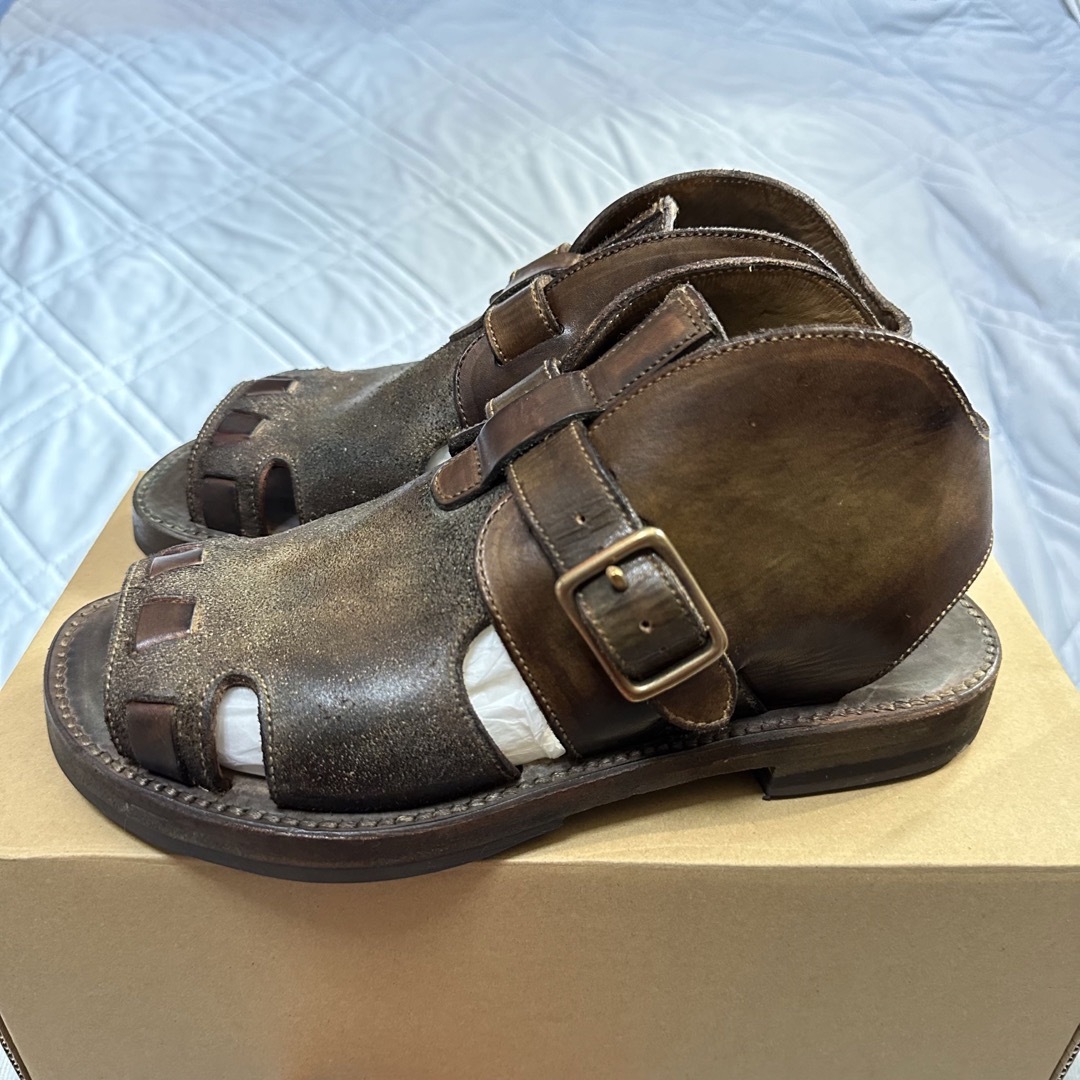 GUIDI - 工房西谷 Boots, Belted Moss 7 レザーサンダルの通販 GUIDI - 工房西谷 Boots, Belted Moss 7 レザーサンダルの通販