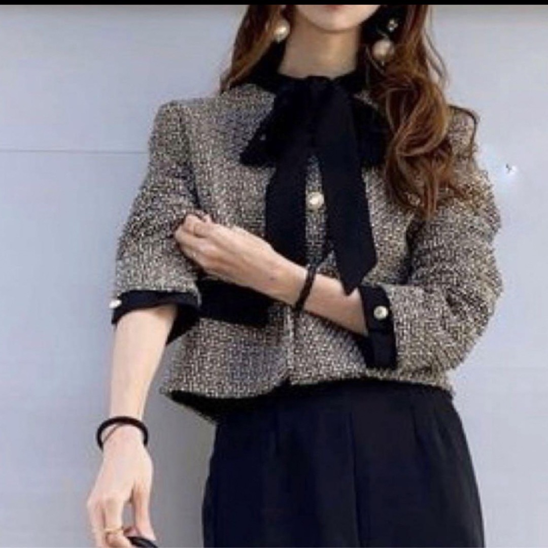 ZARA - ZARA リボンディテール ツイードジャケット の通販 by ZARA - ZARA リボンディテール ツイードジャケット の通販 by