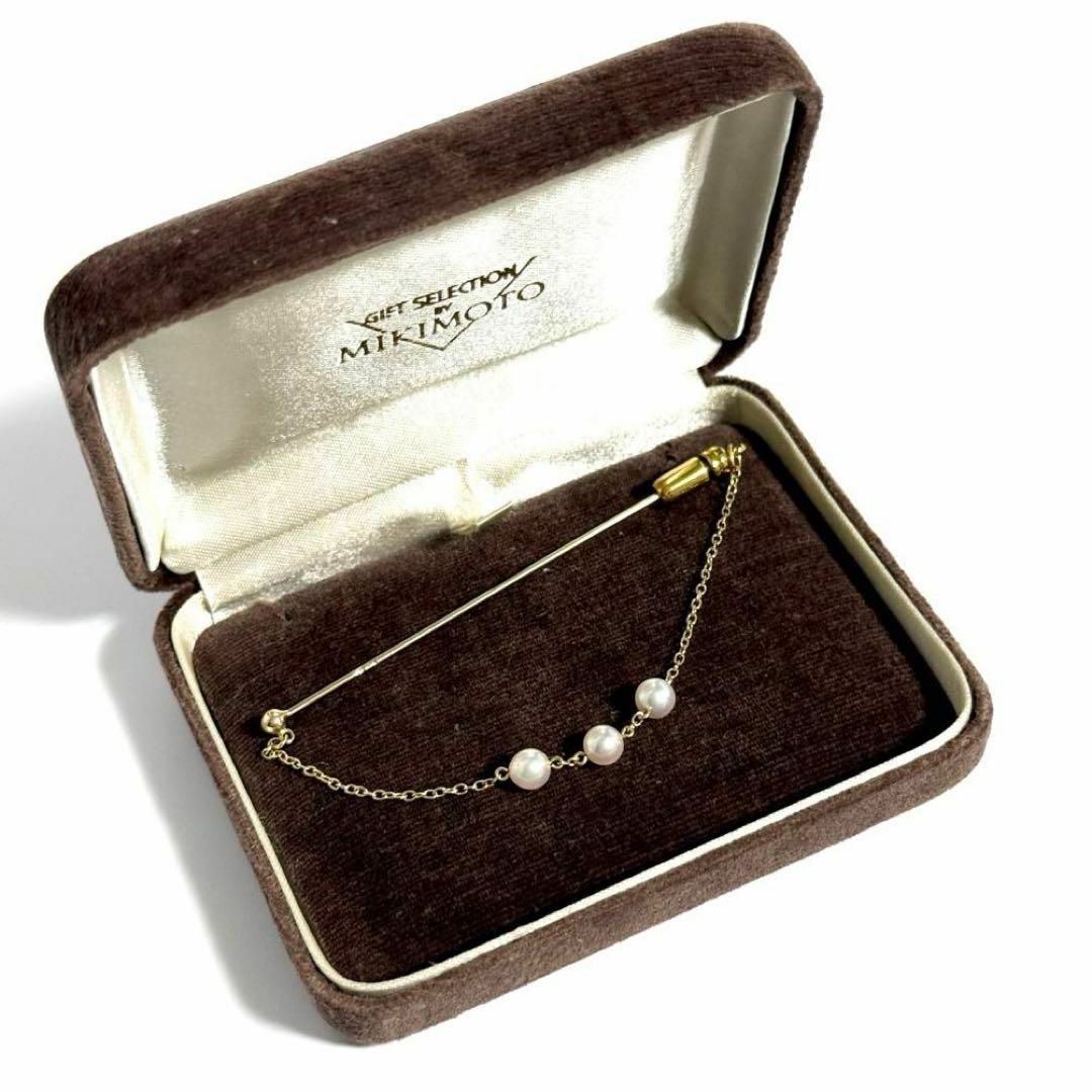 MIKIMOTO - 【超美品】ミキモト レディース ピン ブローチ K14 MIKIMOTO - 【超美品】ミキモト レディース ピン ブローチ K14