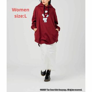 デザインティーシャツストアグラニフ(Design Tshirts Store graniph)の【終売品】コカ・コーラポーラーベア コークロゴ｜オーバーサイズパーカー　L(パーカー)