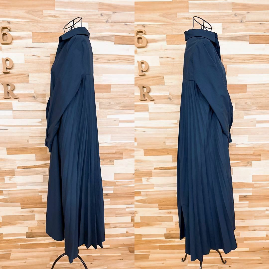ZARA - 【ザラ】ZARA バック プリーツ ロング シャツ ワンピース ZARA - 【ザラ】ZARA バック プリーツ ロング シャツ ワンピース