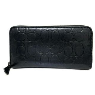 コーチ(COACH)のCOACH(コーチ) 長財布 アコーディオン ウォレット・シグネチャー レザー CE551 黒 レザー(財布)