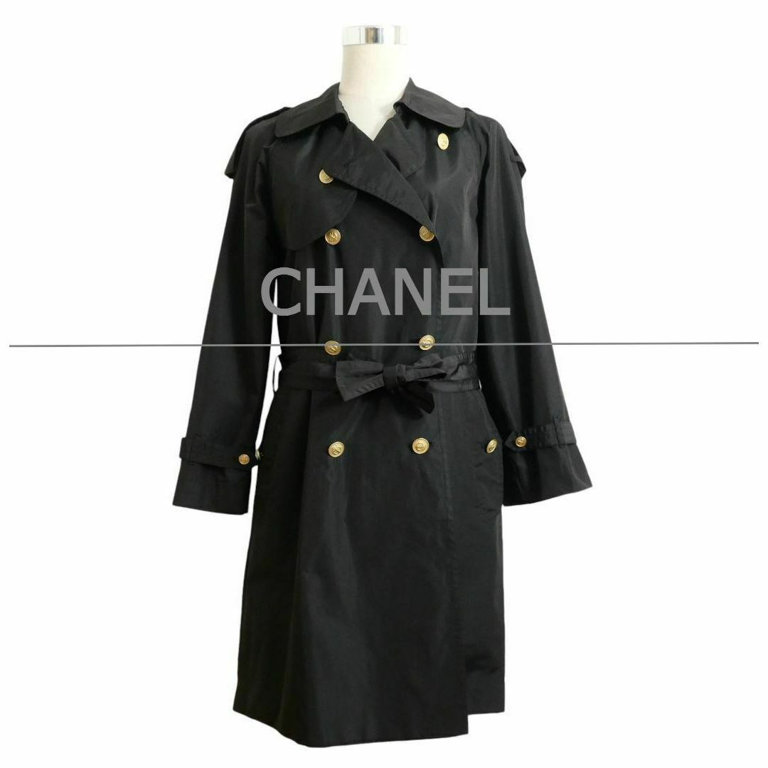 CHANEL ウエストベルト ロング丈 トレンチコート スプリングコート CHANEL ウエストベルト ロング丈 トレンチコート スプリングコート