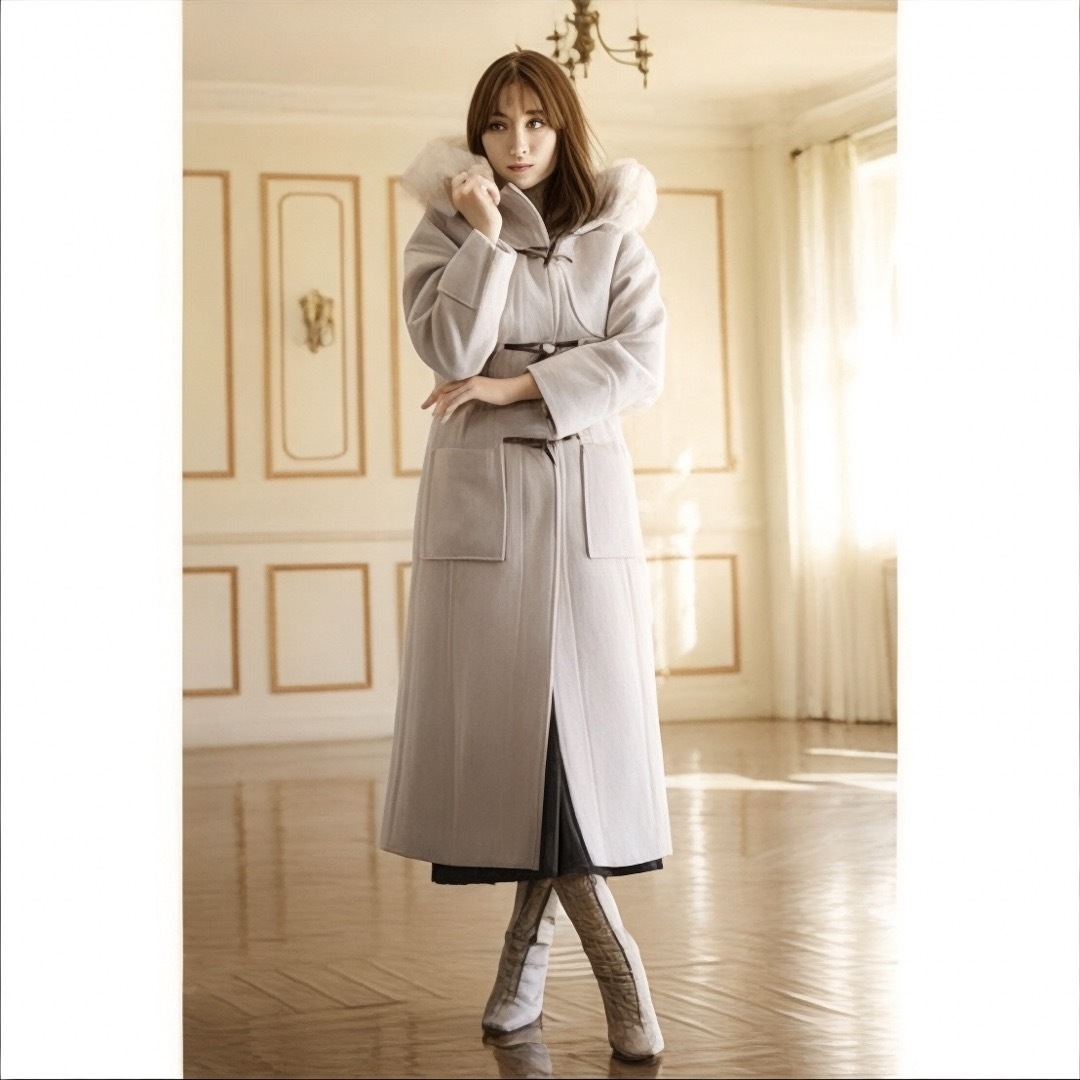 Her Lip To Faux Fur Hoodie Duffle Coat M ジャケット/アウター Her Lip To Faux Fur Hoodie Duffle Coat M ジャケット/アウター