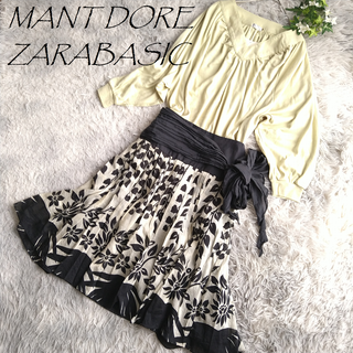 ザラ(ZARA)のMANT DORE　ZARABASIC　きれいめカジュアルコーデ　A31(ひざ丈スカート)