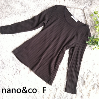 nano&co　ナノアンドコー　ラウンドネック　カットソー　A72(カットソー(長袖/七分))