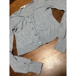 プライベートレーベル(PRIVATE LABEL)の美品 Private Label ショート カーディガン グレー M 上品 春夏(カーディガン)