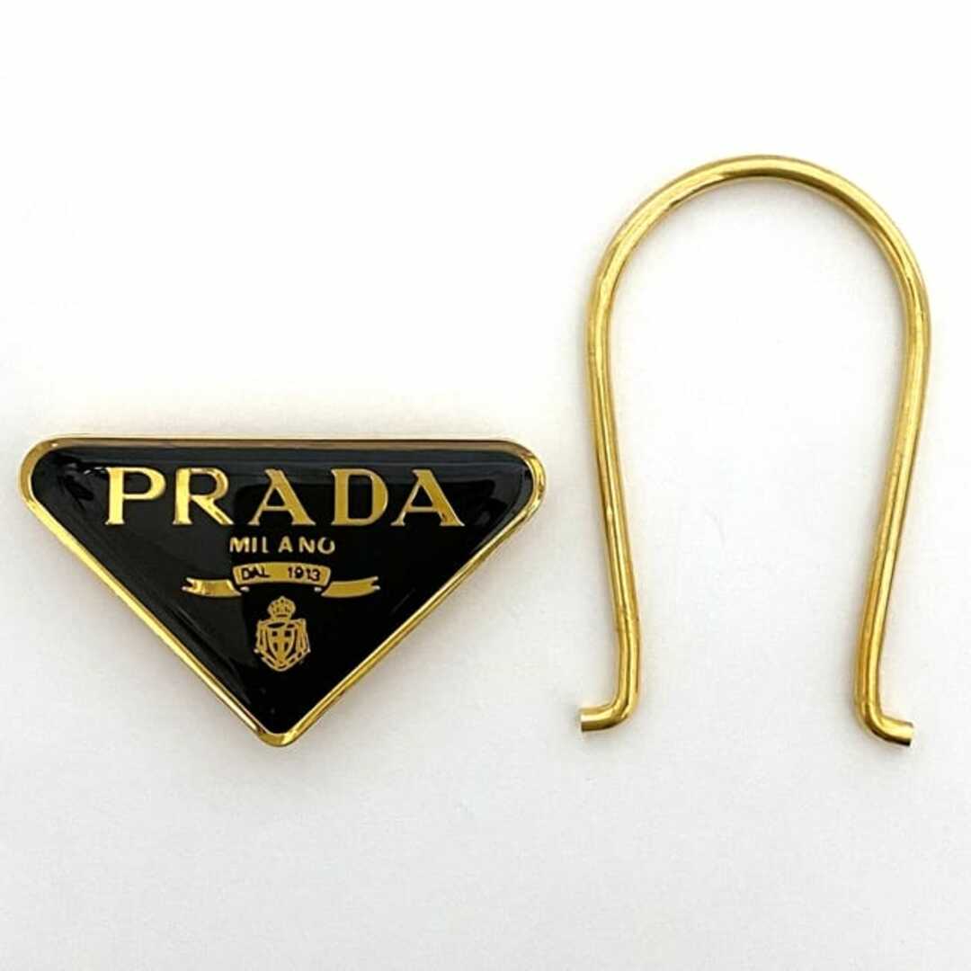 PRADA - プラダ キーリング ゴールド ブラック 美品 GP 中古 PRADA - プラダ キーリング ゴールド ブラック 美品 GP 中古