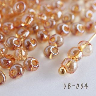 国産　ドロップ シードビーズ　トパーズカラー　10g(各種パーツ)