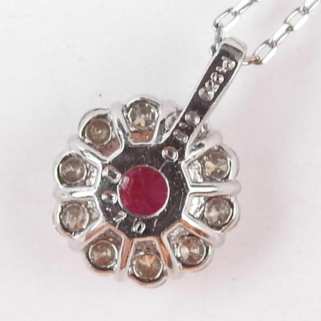 PT950/PT850 ruby0.1 diamond0.1 necklace アクセサリー PT950/PT850 ruby0.1 diamond0.1 necklace アクセサリー