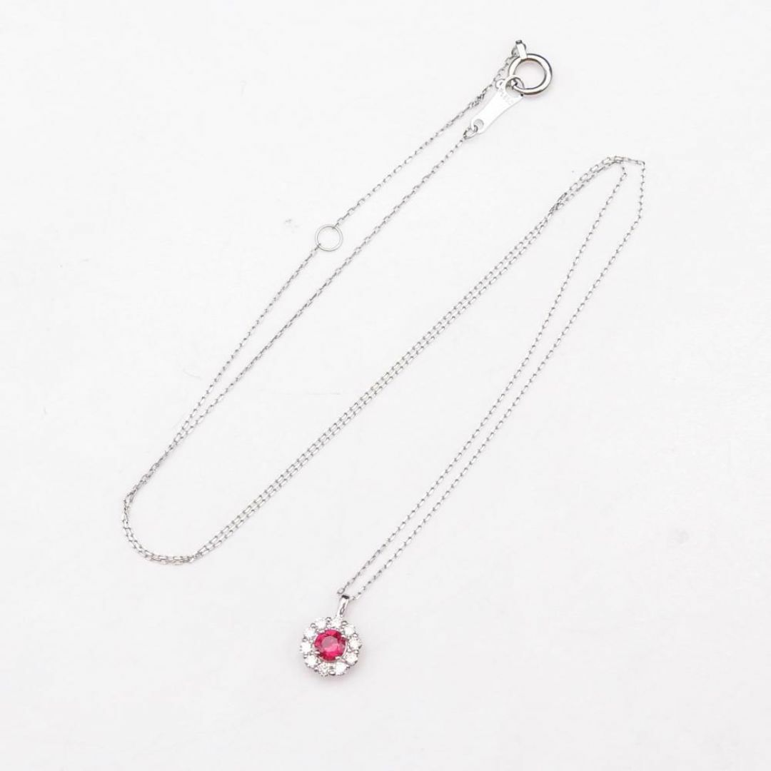 PT950/PT850 ruby0.1 diamond0.1 necklace ネックレス PT950/PT850 ruby0.1 diamond0.1 necklace ネックレス