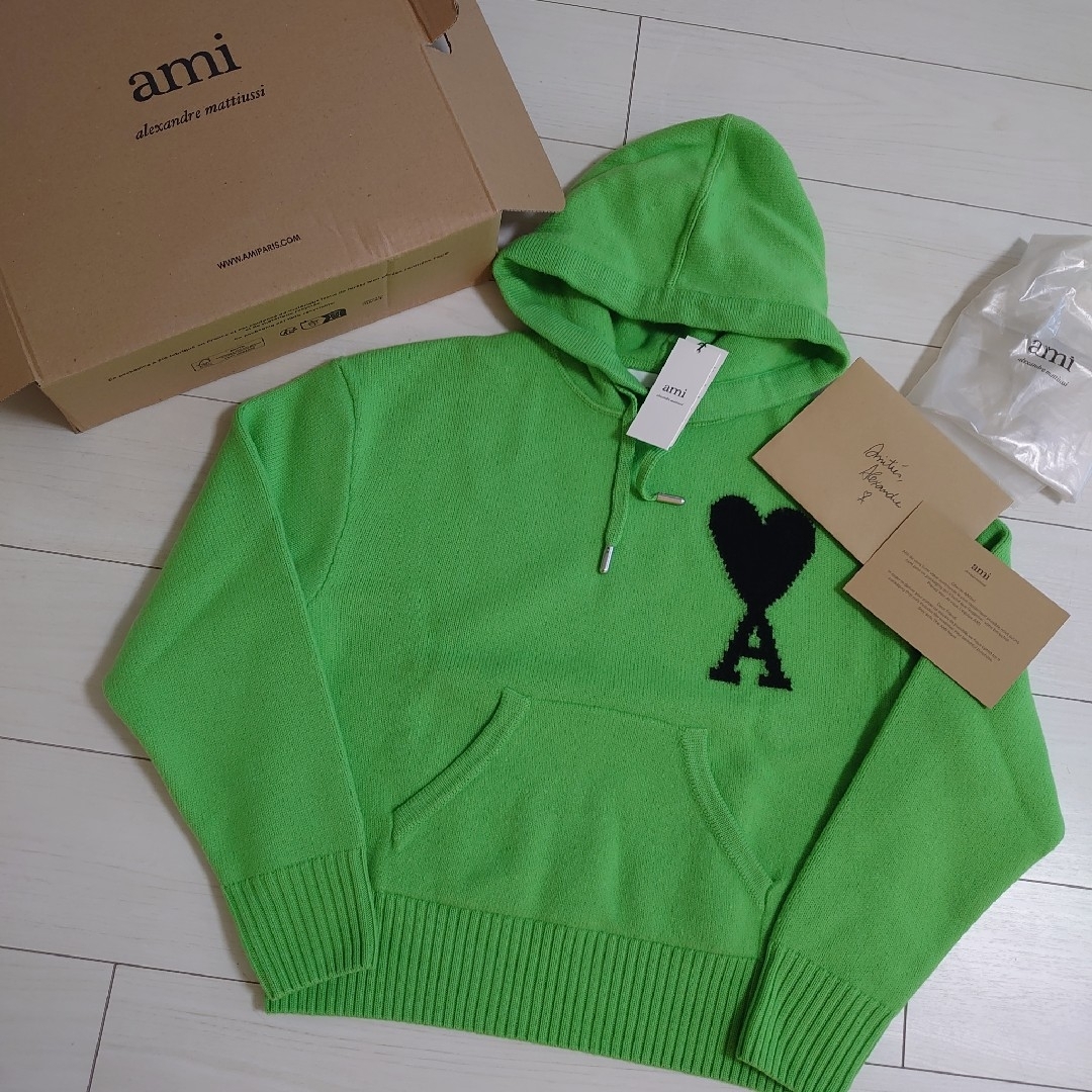 ami - キョンちゃんさま)正規 AMI PARIS 新品 ニット パーカー ami - キョンちゃんさま)正規 AMI PARIS 新品 ニット パーカー