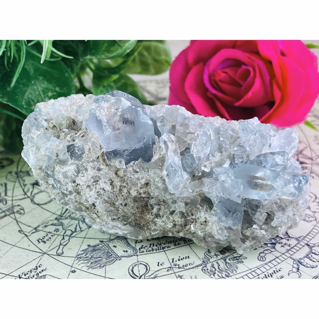 天使の石໒꒱✨ レインボー セレスタイト 天青石 クラスター 原石 天使の石໒꒱✨ レインボー セレスタイト 天青石 クラスター 原石