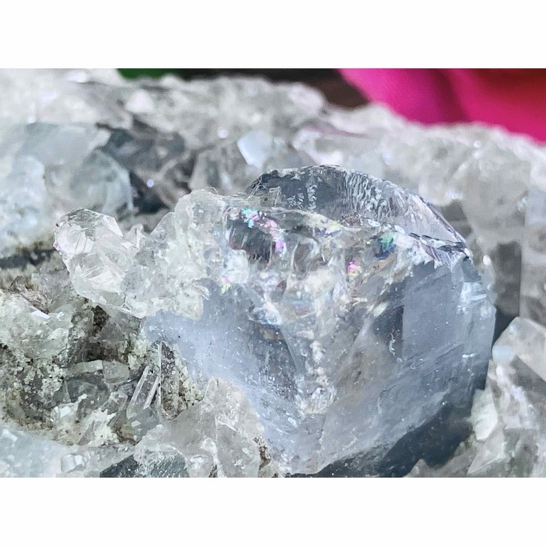 天使の石໒꒱✨ レインボー セレスタイト 天青石 クラスター 原石 天使の石໒꒱✨ レインボー セレスタイト 天青石 クラスター 原石