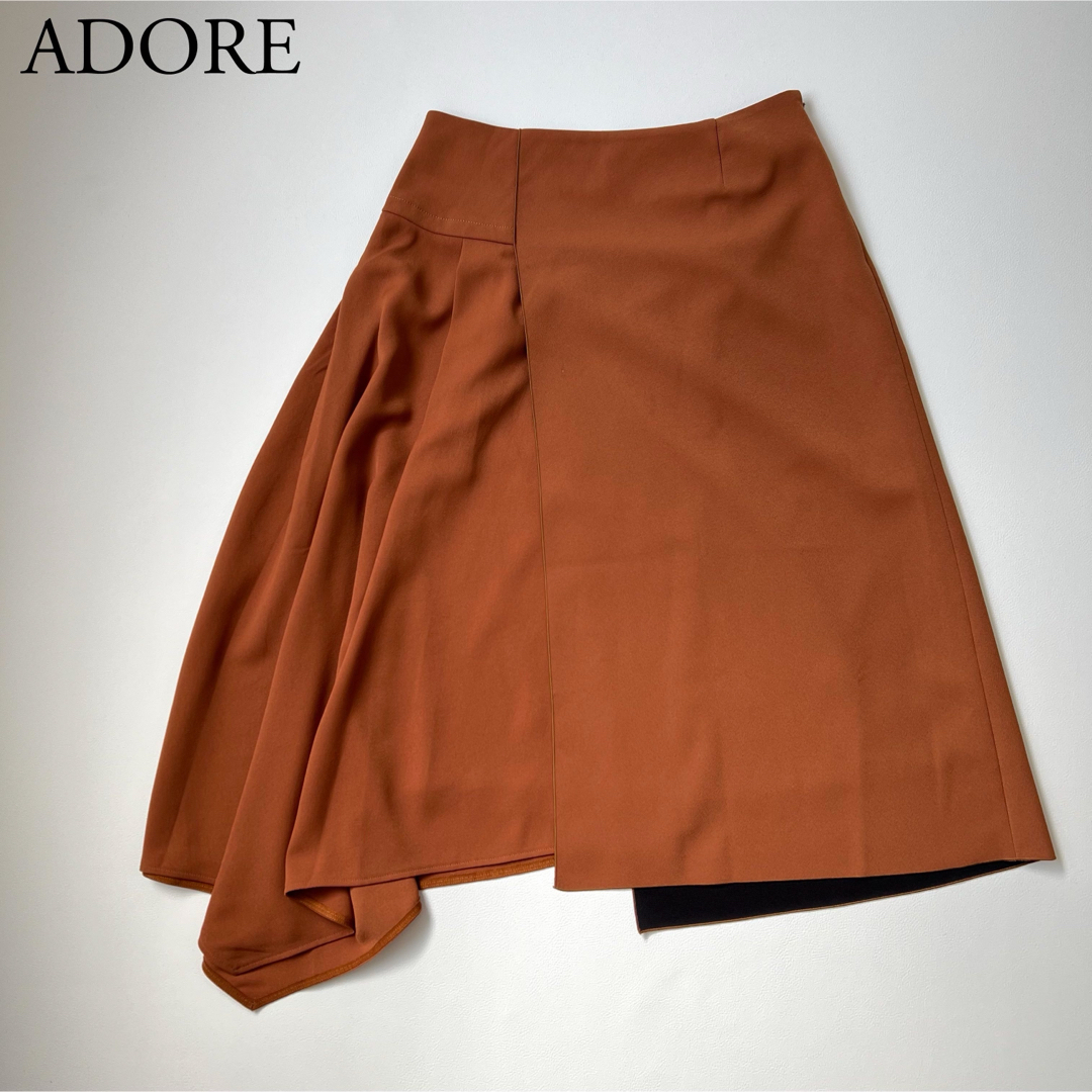 良品 ADORE アドーア ロングスカート ラップデザイン フレア 良品 ADORE アドーア ロングスカート ラップデザイン フレア
