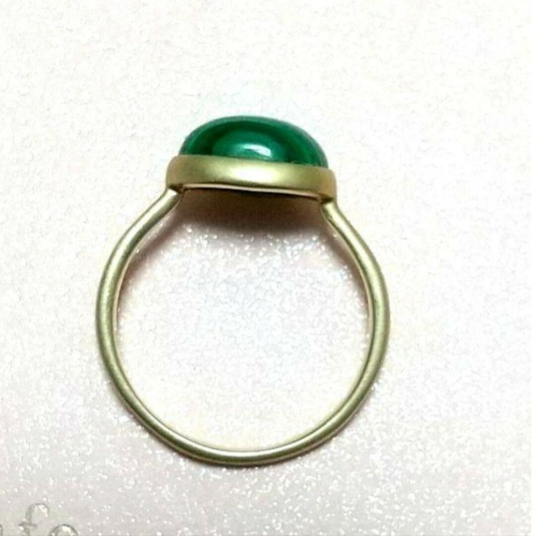 極美品‼️ カフェオリ マラカイト リング k10YG 12号 アクセサリー 極美品‼️ カフェオリ マラカイト リング k10YG 12号 アクセサリー