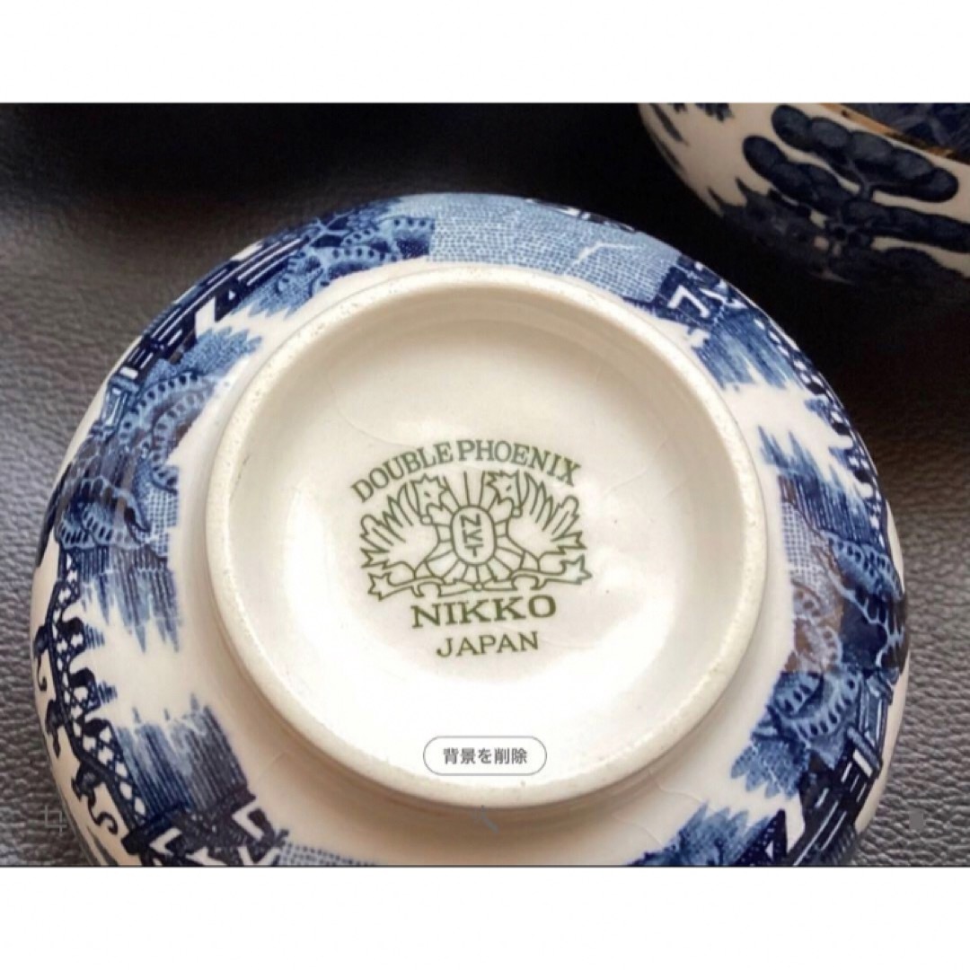 NIKKO ニッコーDOUBLE PHOENIX湯呑み茶碗 蓋付1客 蓋なし2客の