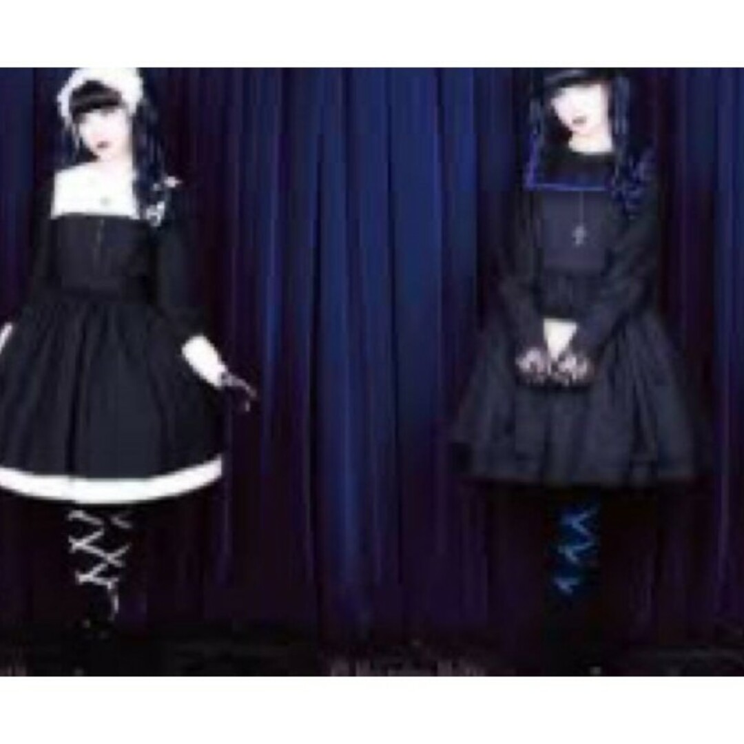 Moi-même-moitié 修道女ミニワンピース(黒×白)9号 Moi-même-moitié 修道女ミニワンピース(黒×白)9号