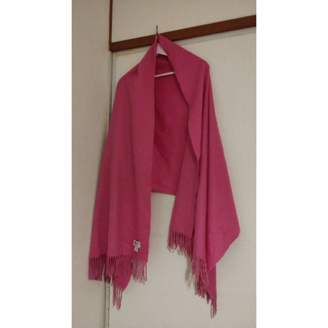 ジョンストンズ カシミヤ100%大判ストール ピンク ジョンストンズ カシミヤ100%大判ストール ピンク