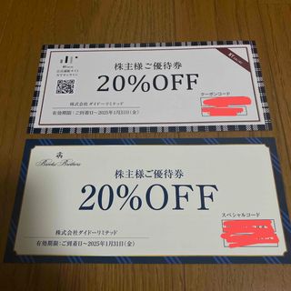 ダイドー(ダイドー)の㈱ダイドーリミテッド株主優待券(ショッピング)