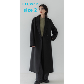 新品未使用 crewre アジャスタブルウールロングコート 黒 ブラック サイズ(ロングコート)
