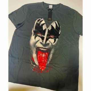 KISS キッス  Tシャツ　M  黒　ジーンシモンズ Amplified(Tシャツ/カットソー(半袖/袖なし))