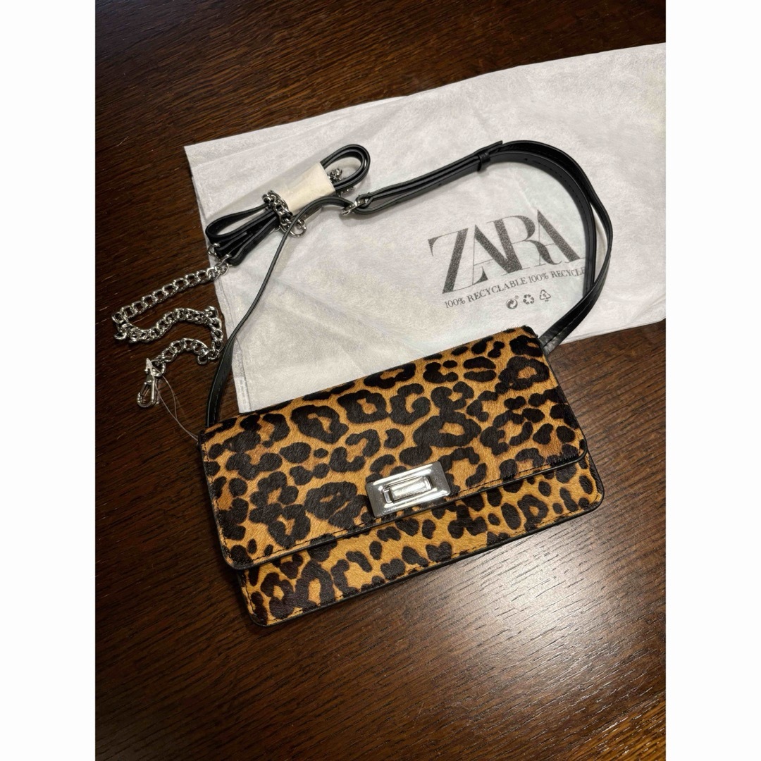 ZARA - 【新品】ZARA レオパード柄レザー地(牛革) マルチウェイ ZARA - 【新品】ZARA レオパード柄レザー地(牛革) マルチウェイ
