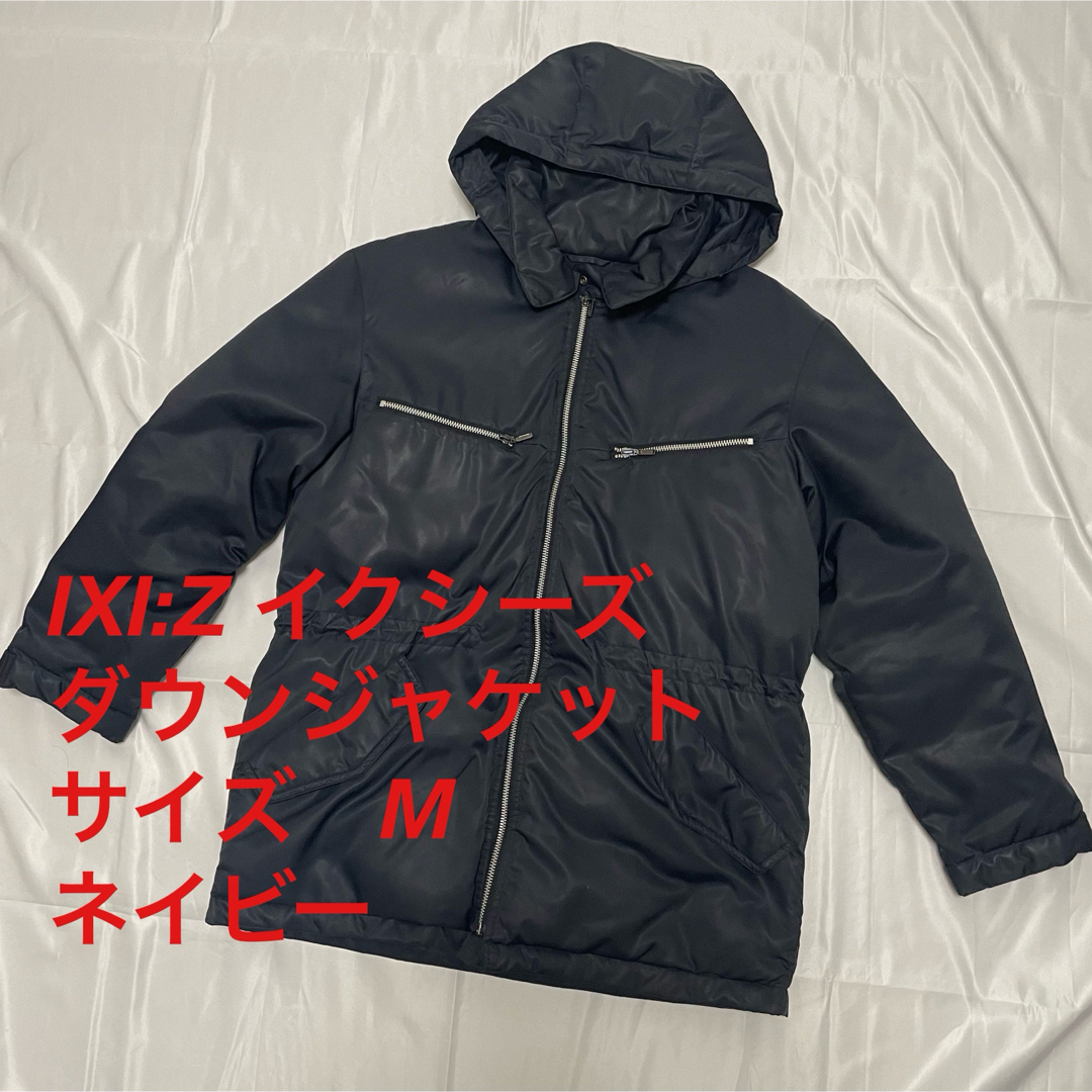 IXI:Z イクシーズ ダウンジャケット メンズ Mサイズ ネイビーの IXI:Z イクシーズ ダウンジャケット メンズ Mサイズ ネイビーの