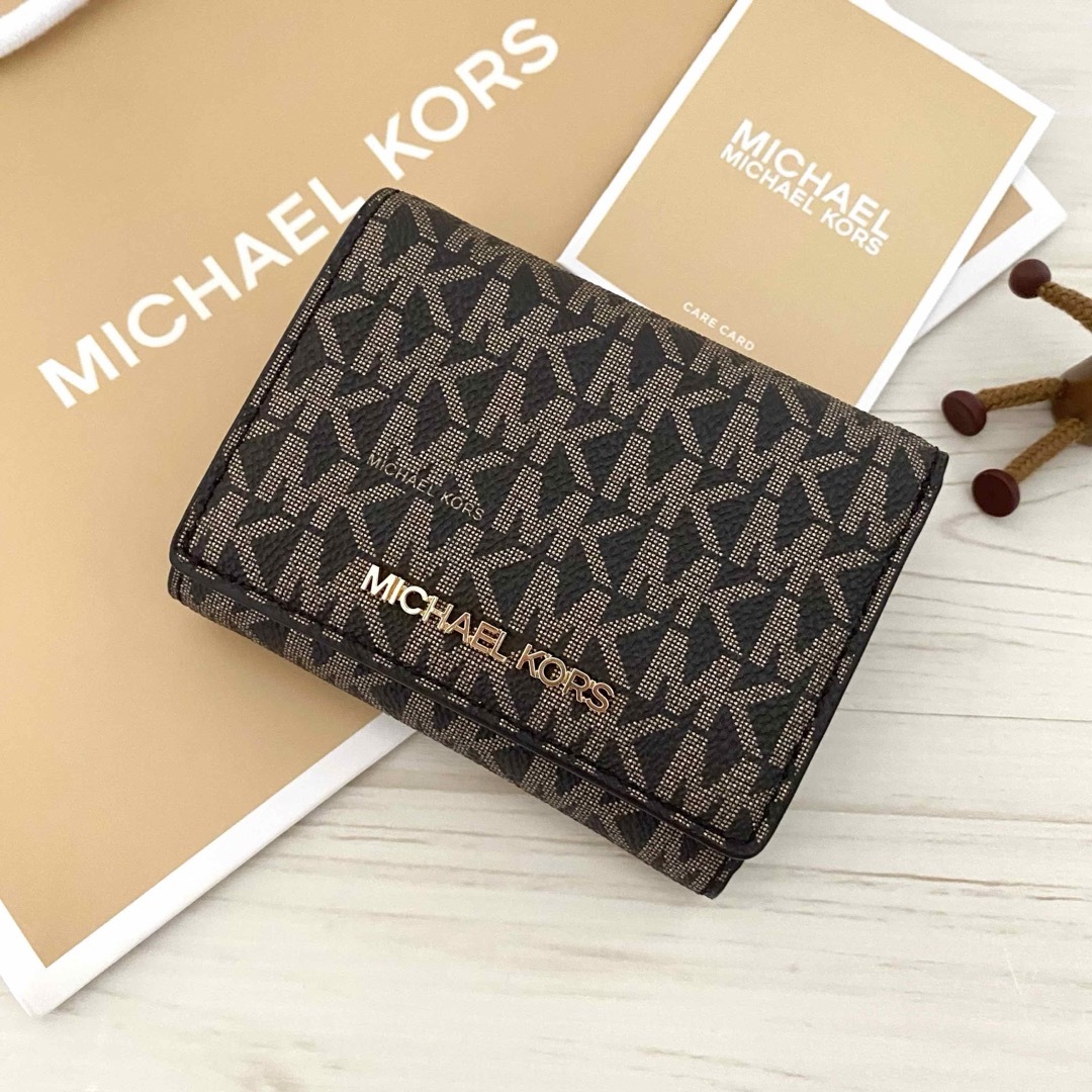 MICHAEL KORS - MICHAEL KORS財布 折り財布 がま口 ブラウン 三 MICHAEL KORS - MICHAEL KORS財布 折り財布 がま口 ブラウン 三