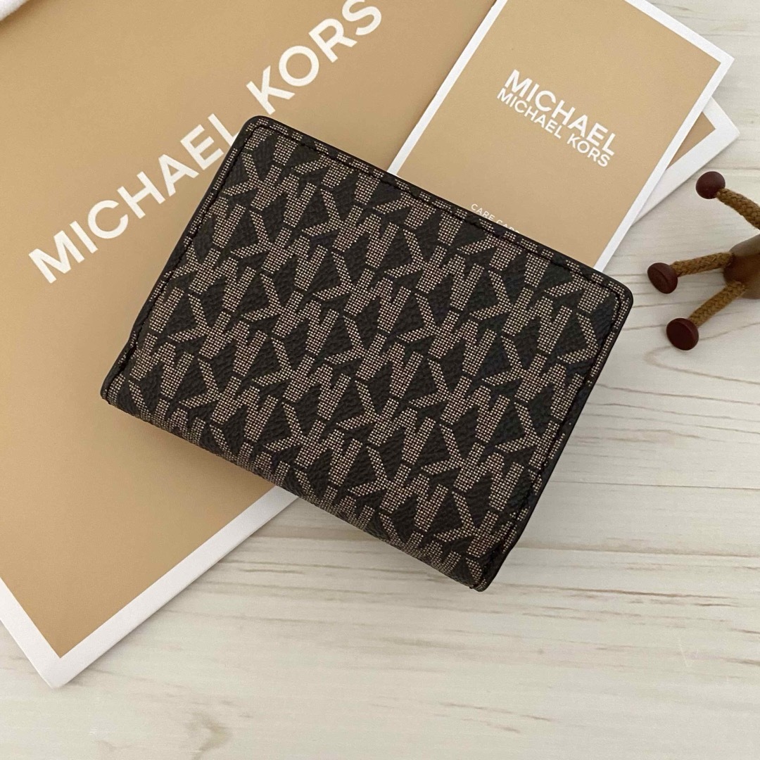 MICHAEL KORS - MICHAEL KORS財布 折り財布 がま口 ブラウン 三 MICHAEL KORS - MICHAEL KORS財布 折り財布 がま口 ブラウン 三