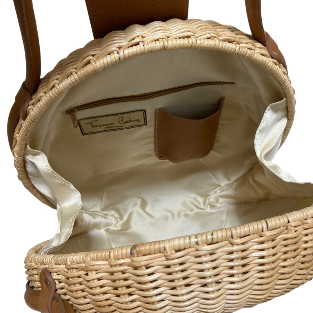 オンラインショップ】 TOMMASO 美品 名作 カゴバッグ 籐サークル オンラインショップ】 TOMMASO 美品 名作 カゴバッグ 籐サークル