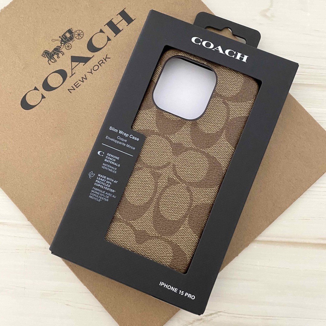 COACH - COACH コーチ iPhoneケース iPhone15 PRO対応ケースの COACH - COACH コーチ iPhoneケース iPhone15 PRO対応ケースの