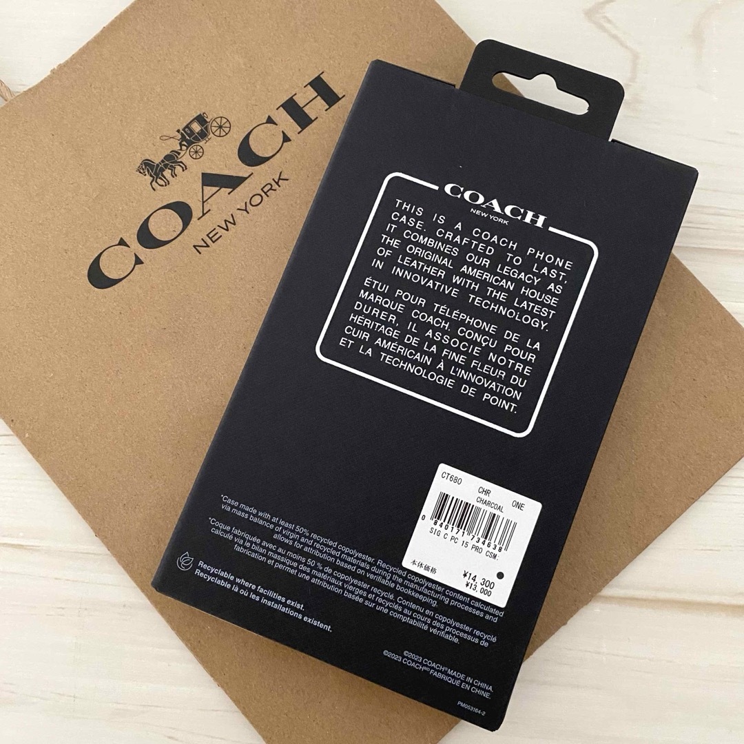 COACH - COACH コーチ iPhoneケース iPhone15 PRO対応ケースの COACH - COACH コーチ iPhoneケース iPhone15 PRO対応ケースの