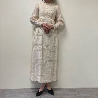 GUNNE SAX - 80年代の上品でロマンティックな花柄ワンピース🎀の GUNNE SAX - 80年代の上品でロマンティックな花柄ワンピース🎀の