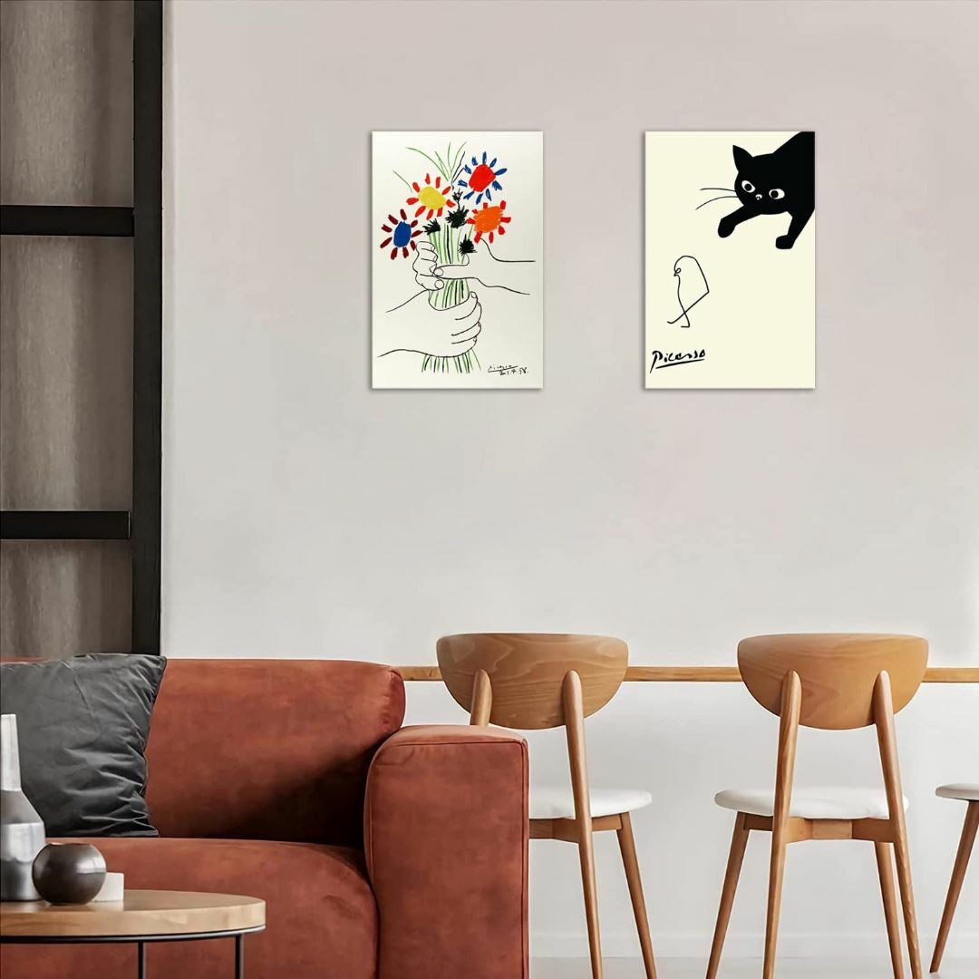 サイズ:30x40cmx2Pcs_色:ピカソ02】アート ポスター ピカソ 鳥の サイズ:30x40cmx2Pcs_色:ピカソ02】アート ポスター ピカソ 鳥の