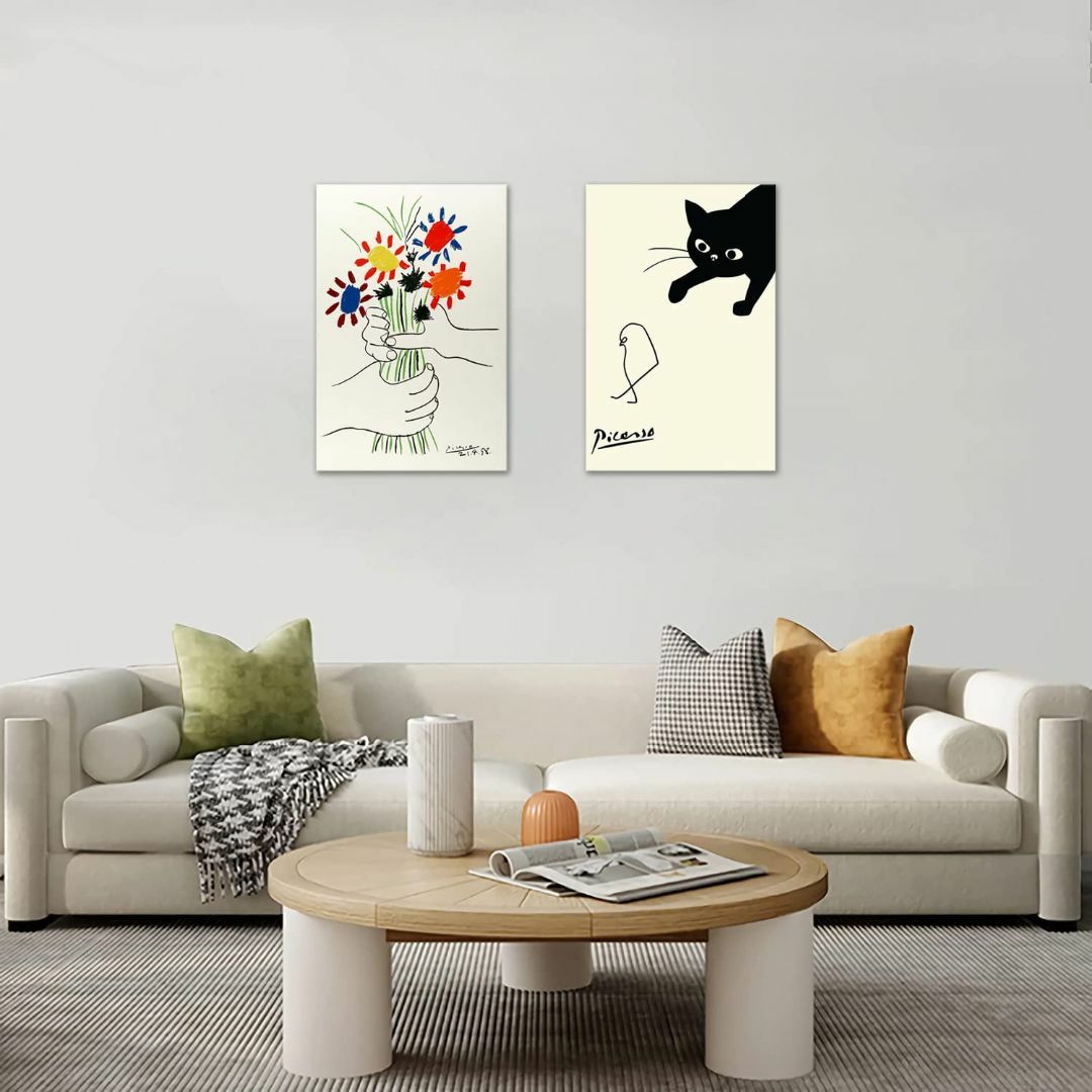 サイズ:30x40cmx2Pcs_色:ピカソ02】アート ポスター ピカソ 鳥の サイズ:30x40cmx2Pcs_色:ピカソ02】アート ポスター ピカソ 鳥の