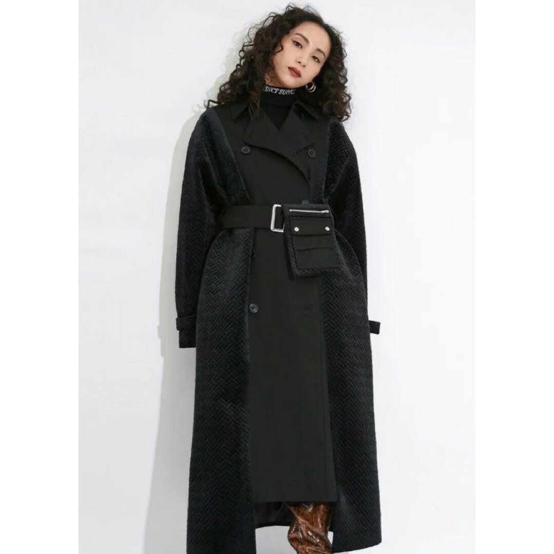 SWITCHING TRENCH COAT / BLACK