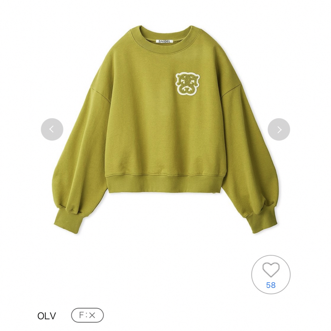 SNIDEL - Sustainableワッペンロゴスウェットの通販 by SNIDEL - Sustainableワッペンロゴスウェットの通販 by