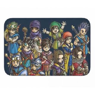 ◯ドラゴンクエスト　歴代勇者勢揃い　バスマット(キャラクターグッズ)