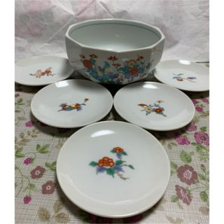 有田焼　香泉作　中鉢 & 小皿5枚　セット(食器)